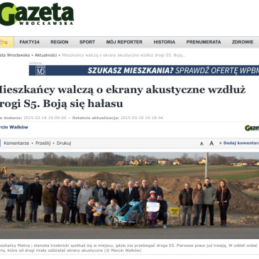 Gazeta Wrocławska o naszej sprawie
